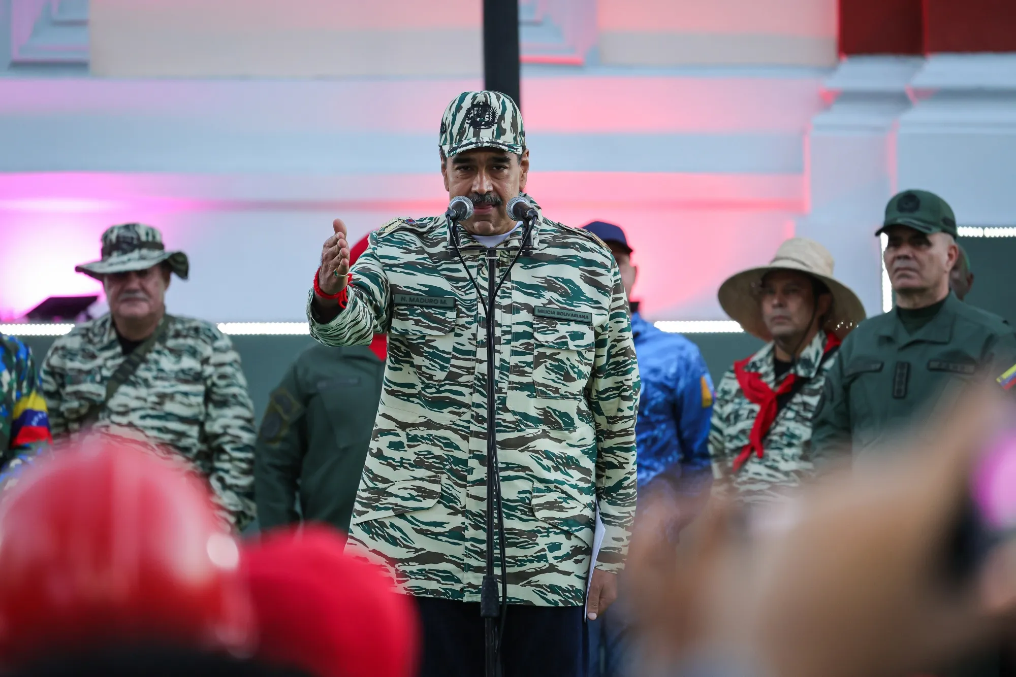Nicolas Maduro speaks at a rally in Caracas on Jan. 7.
