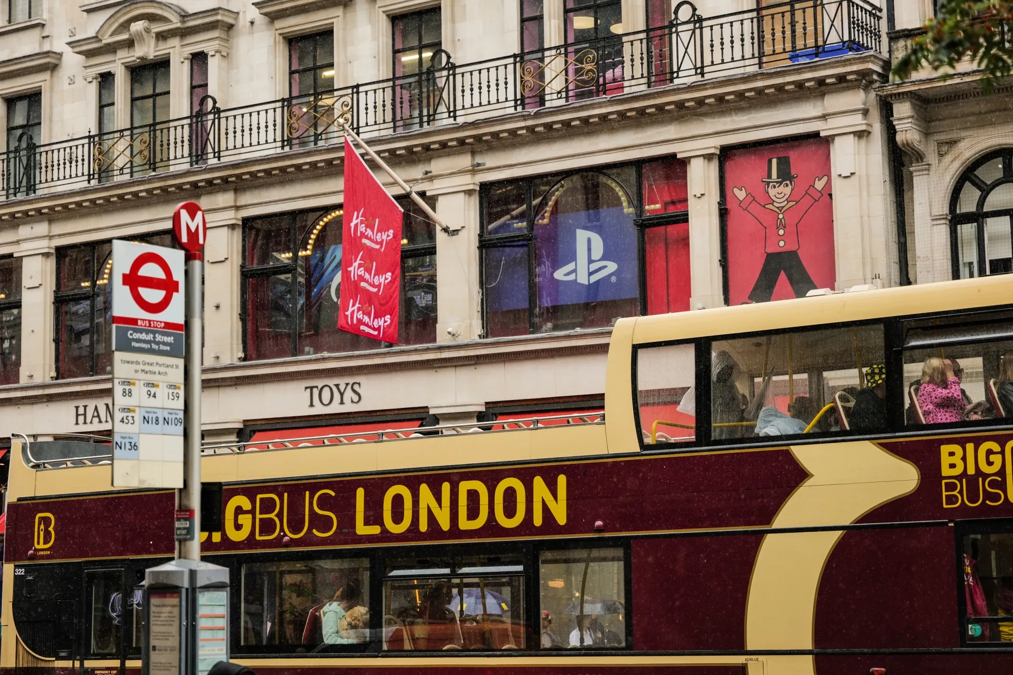 A Big Bus Tours sightseeing bus in London.