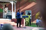 Stacey Abrams, Democratic gubernatorial candidate for Georgia, speaks during a campaign event in Reynolds, Georgia, US, on Saturday, June 4, 2022. Abrams will face Georgia governor Brian Kemp in the general election on November 8, 2022.