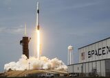 SpaceX Falcon-9 Rocket And Crew Dragon Capsule Launches From Cape Canaveral Sending Astronauts To The International Space Station