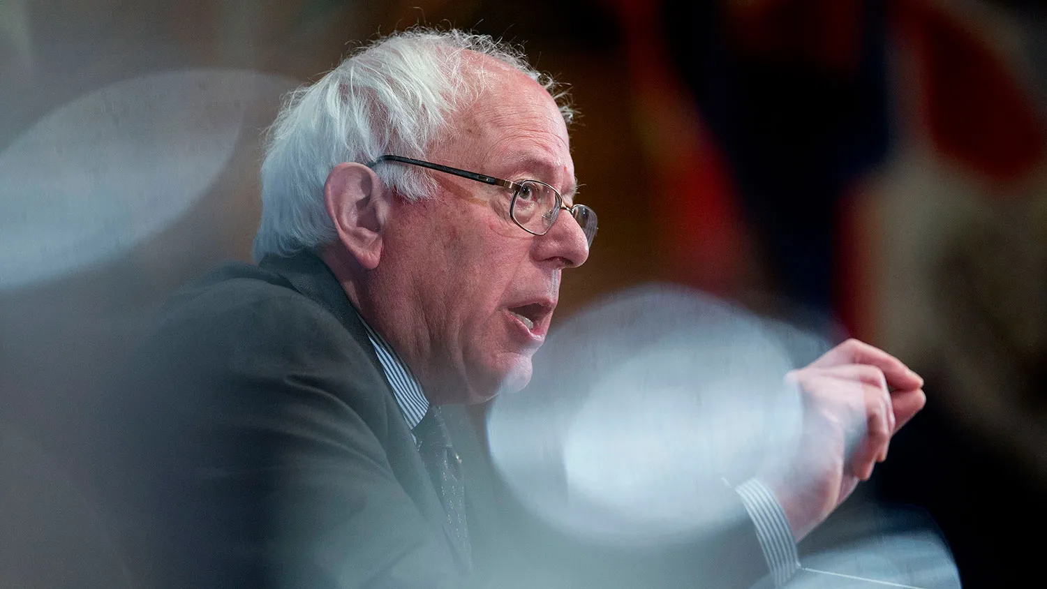 Senator Bernard "Bernie" Sanders, an independent from Vermont and possible presidential candidate, speaks during a luncheon at the National Press Club in Washington, D.C., U.S., on Monday, March 9, 2015.
