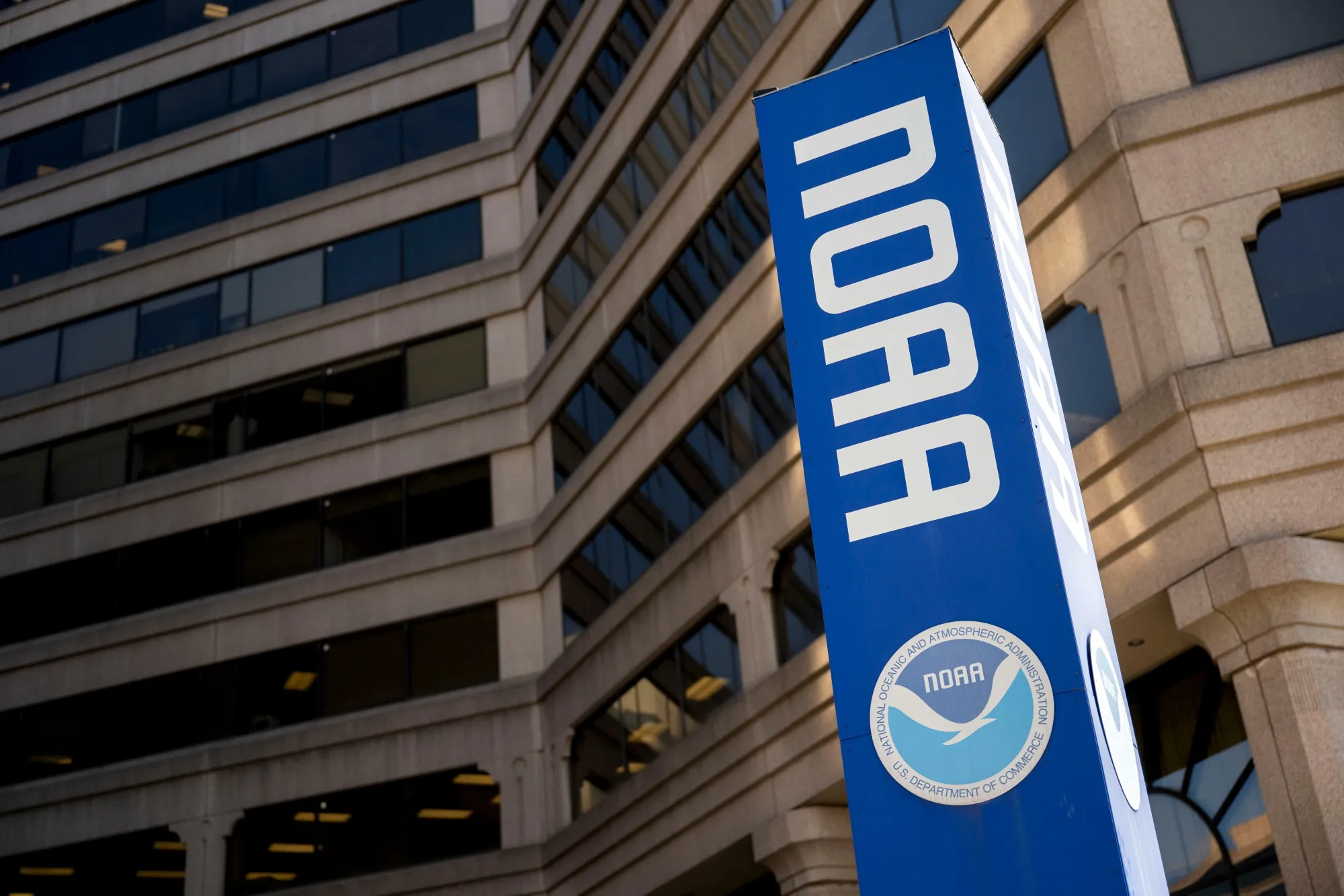 The National Oceanic and Atmospheric Administration (NOAA) headquarters in Silver Spring, Maryland, US, on Monday, March 3, 2025.