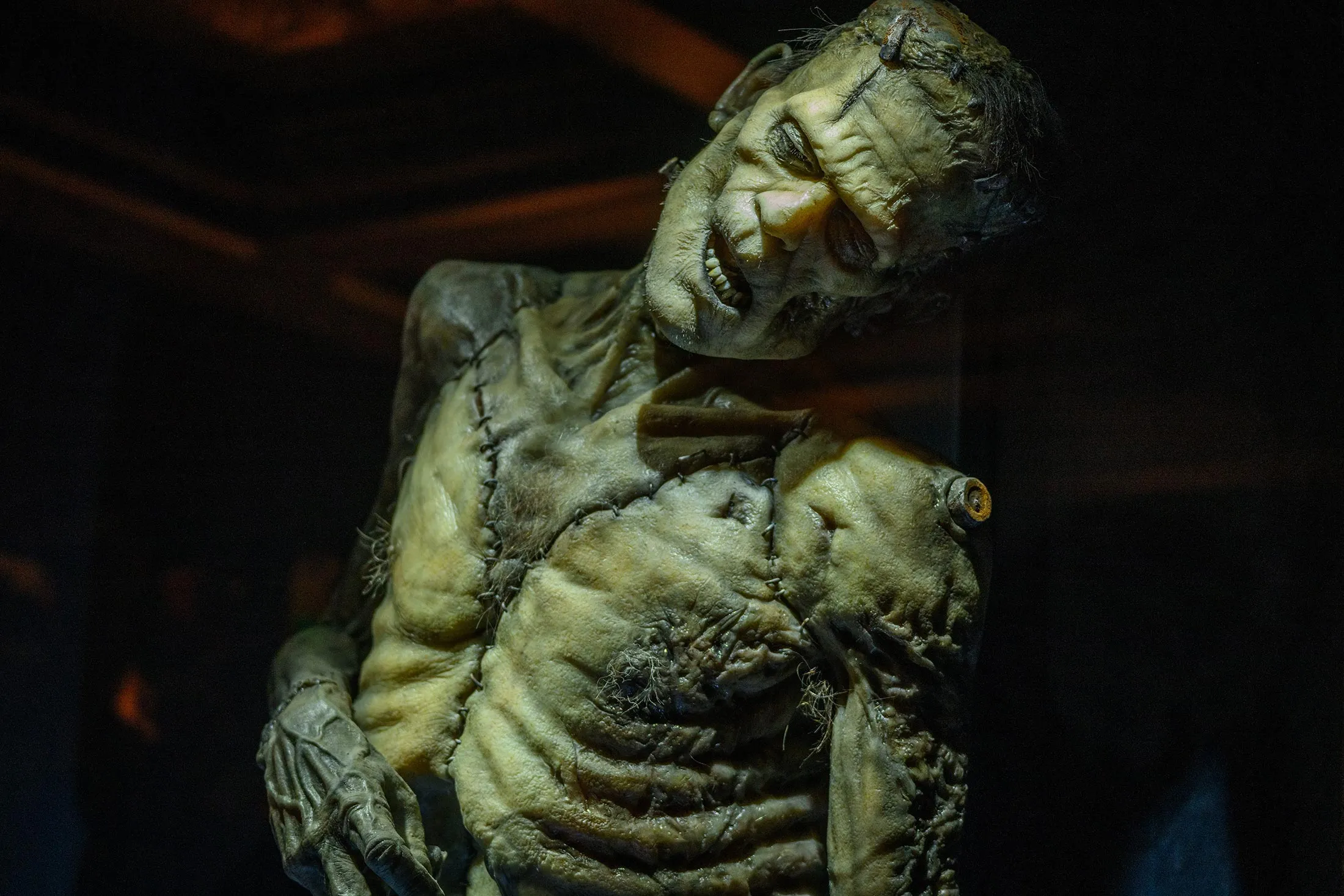 A scene from Monsters Unchained: The Frankenstein Experiment at the Epic Universe theme park in Orlando.