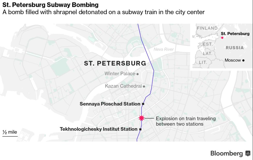 露サンクトペテルブルクの地下鉄で爆発、11人死亡－テロの疑い - Bloomberg