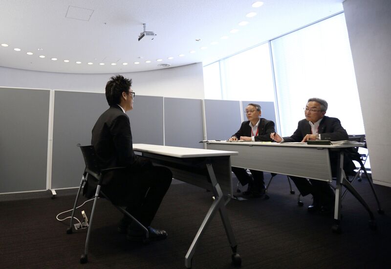 A job interview in Tokyo. Photographer: Tomohiro Ohsumi/Bloomberg