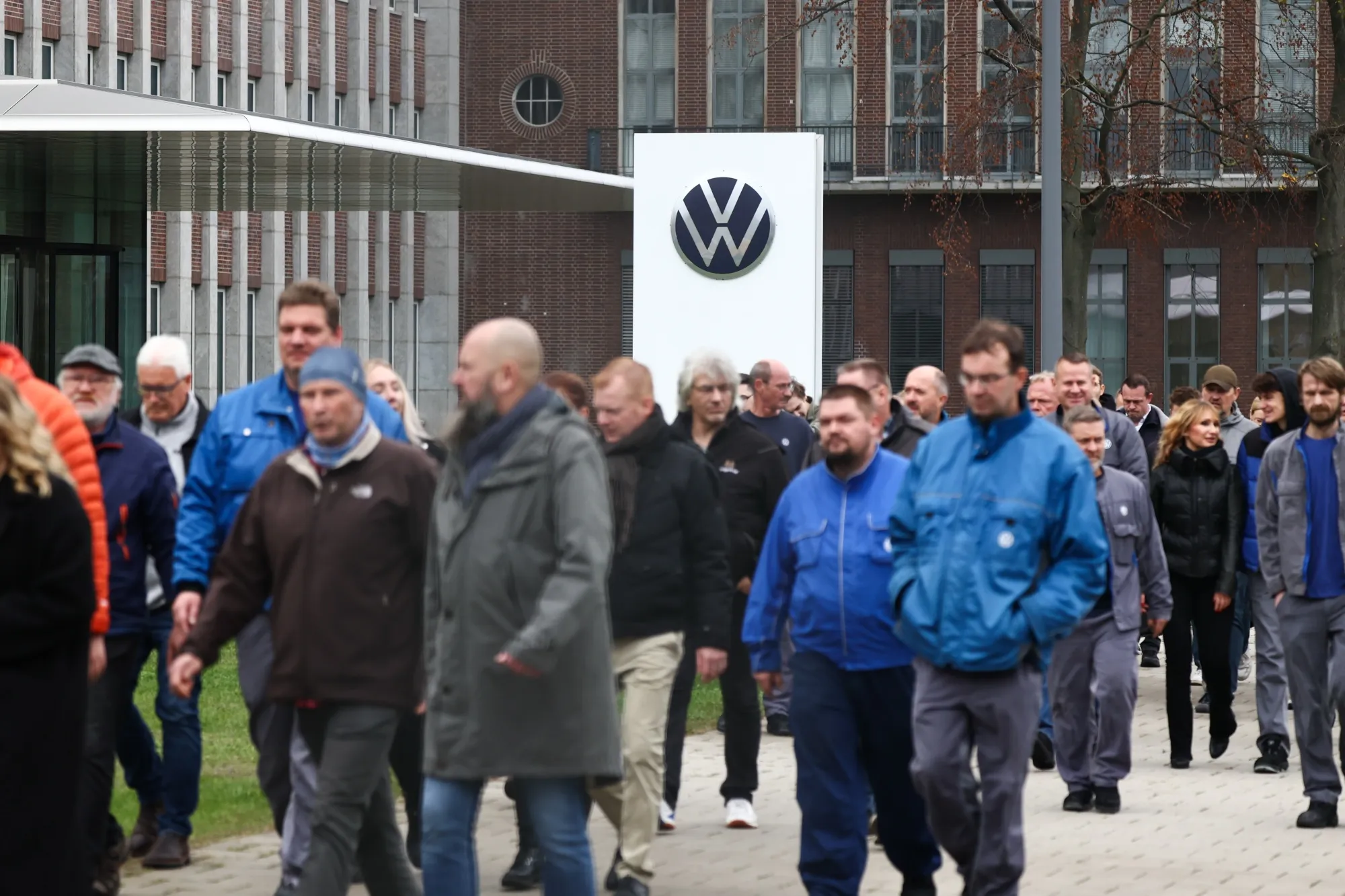 Volkswagen workers rallying at the company's complex in Wolfsburg, Germany, last month.