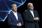 Bill Ford, left, with Jim Hackett.