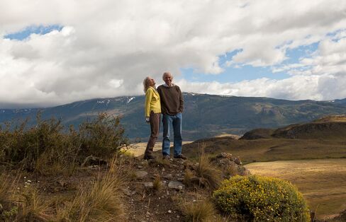 Kris and Doug Tompkins on the grounds of the Butler House in Patagonia Park.