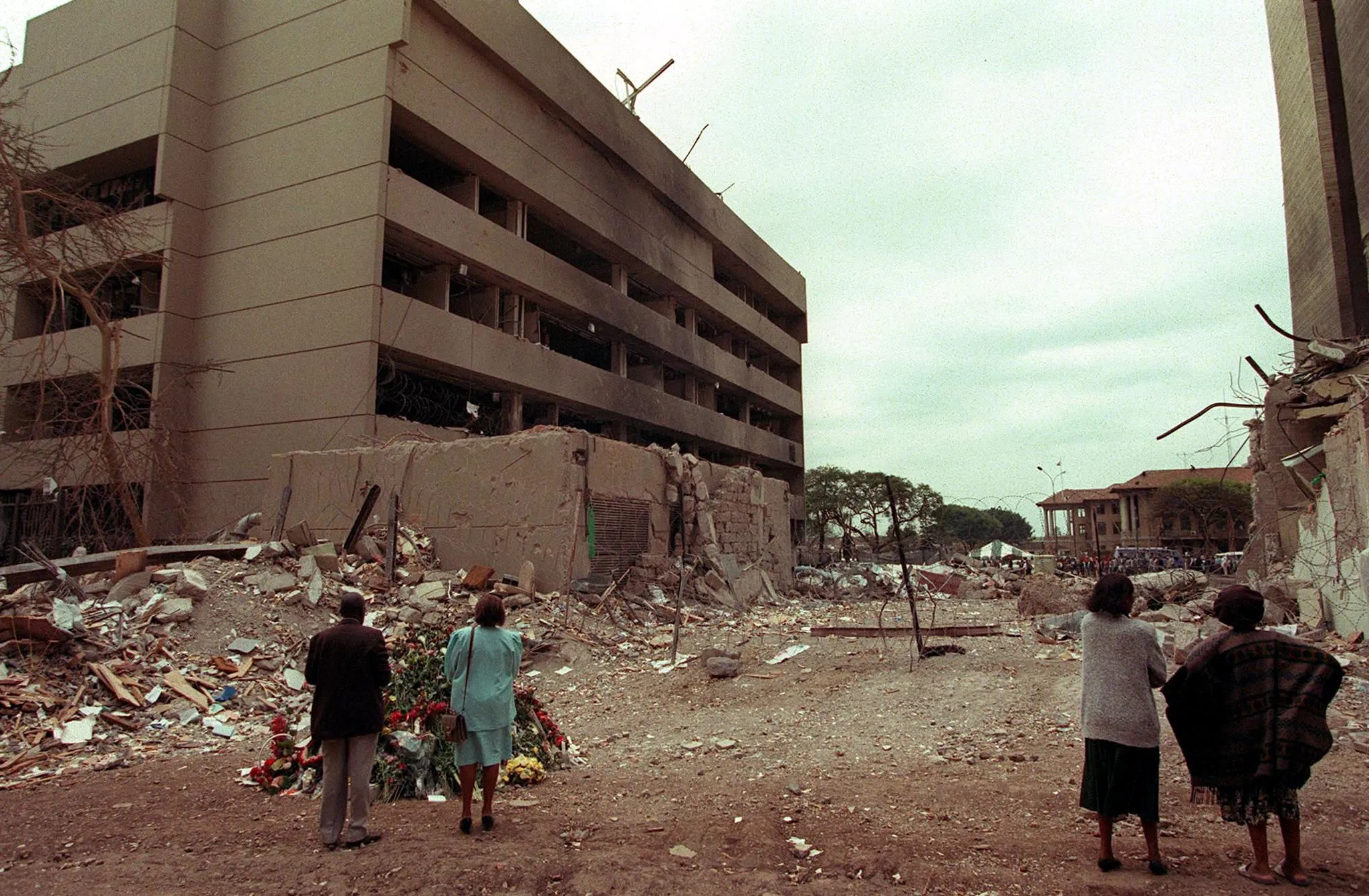 The US embassy in Nariobi, Kenya, after it was bombed in 1998.