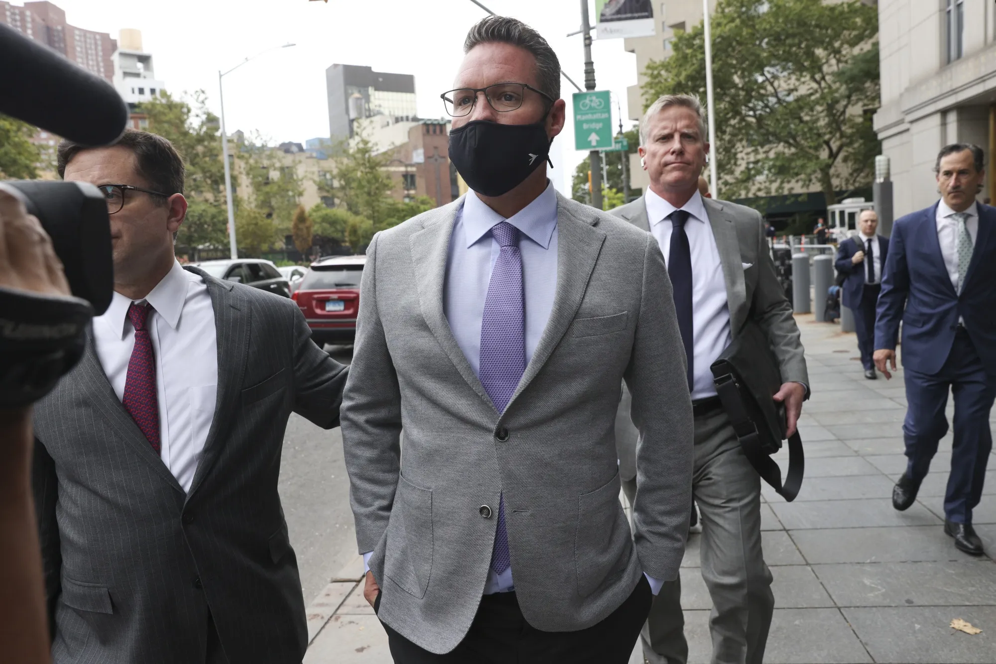 Trevor Milton exits federal court in New York, U.S., on&nbsp;July 29.
