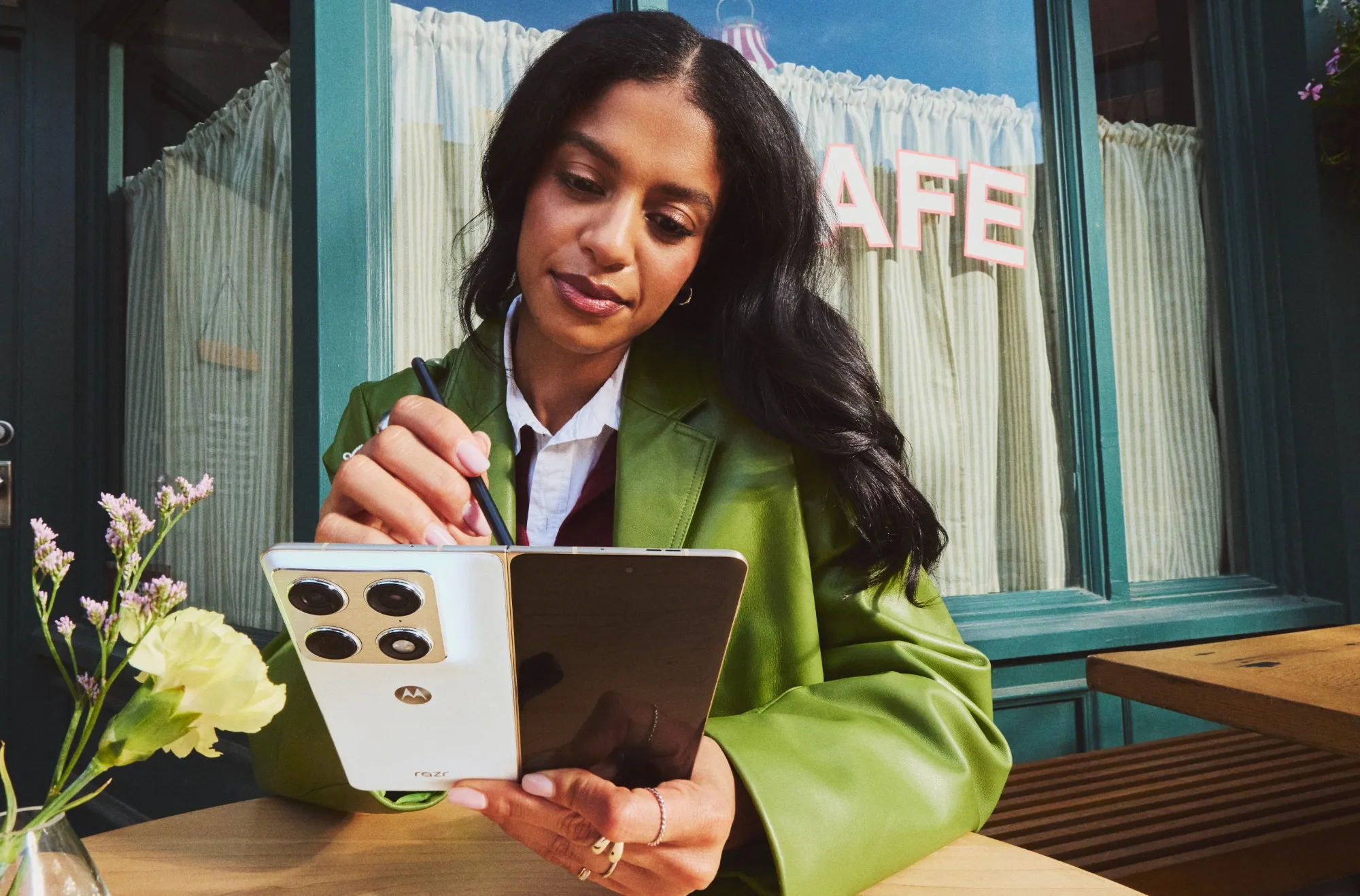 The Razr Fold is Motorola’s first model that offers a tablet-like experience when unfolded.