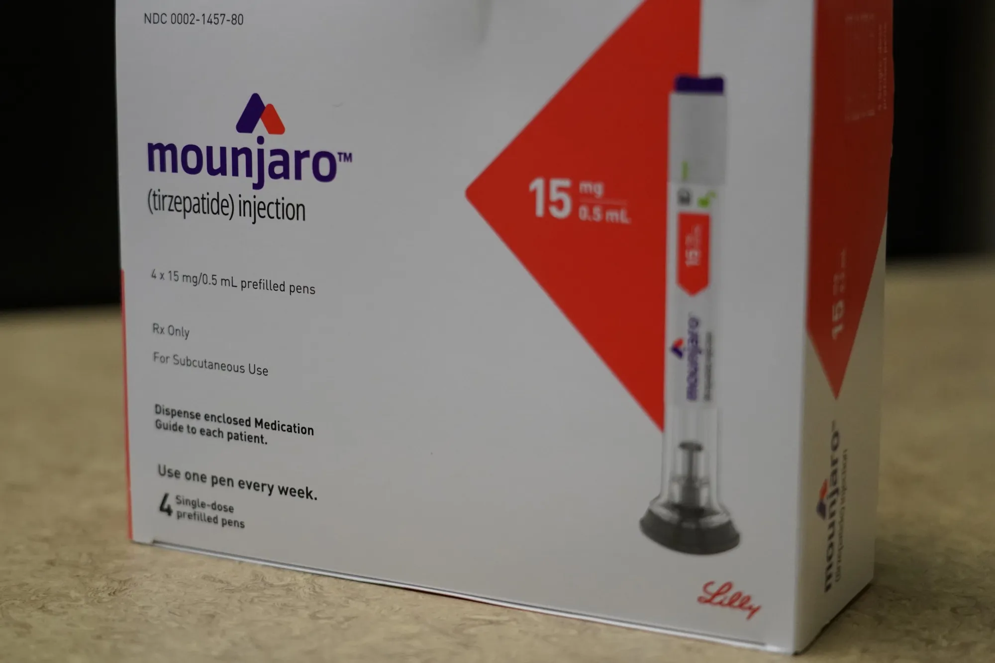 Eli Lilly &amp; Co. Mounjaro brand tirzepatide medication.