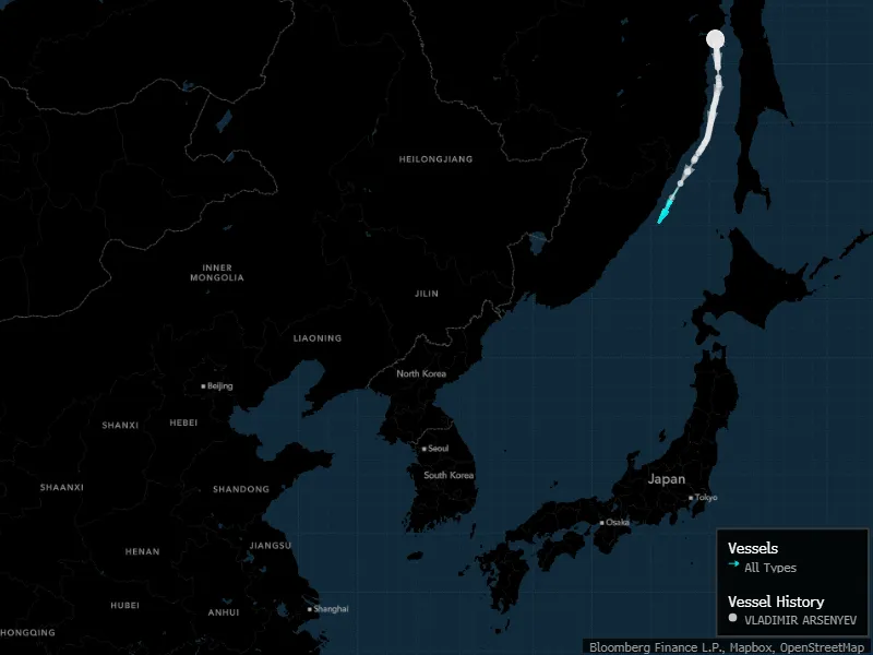 Ship with Russia’s Sokol oil signals South Korea’s Yeosu port as next destination