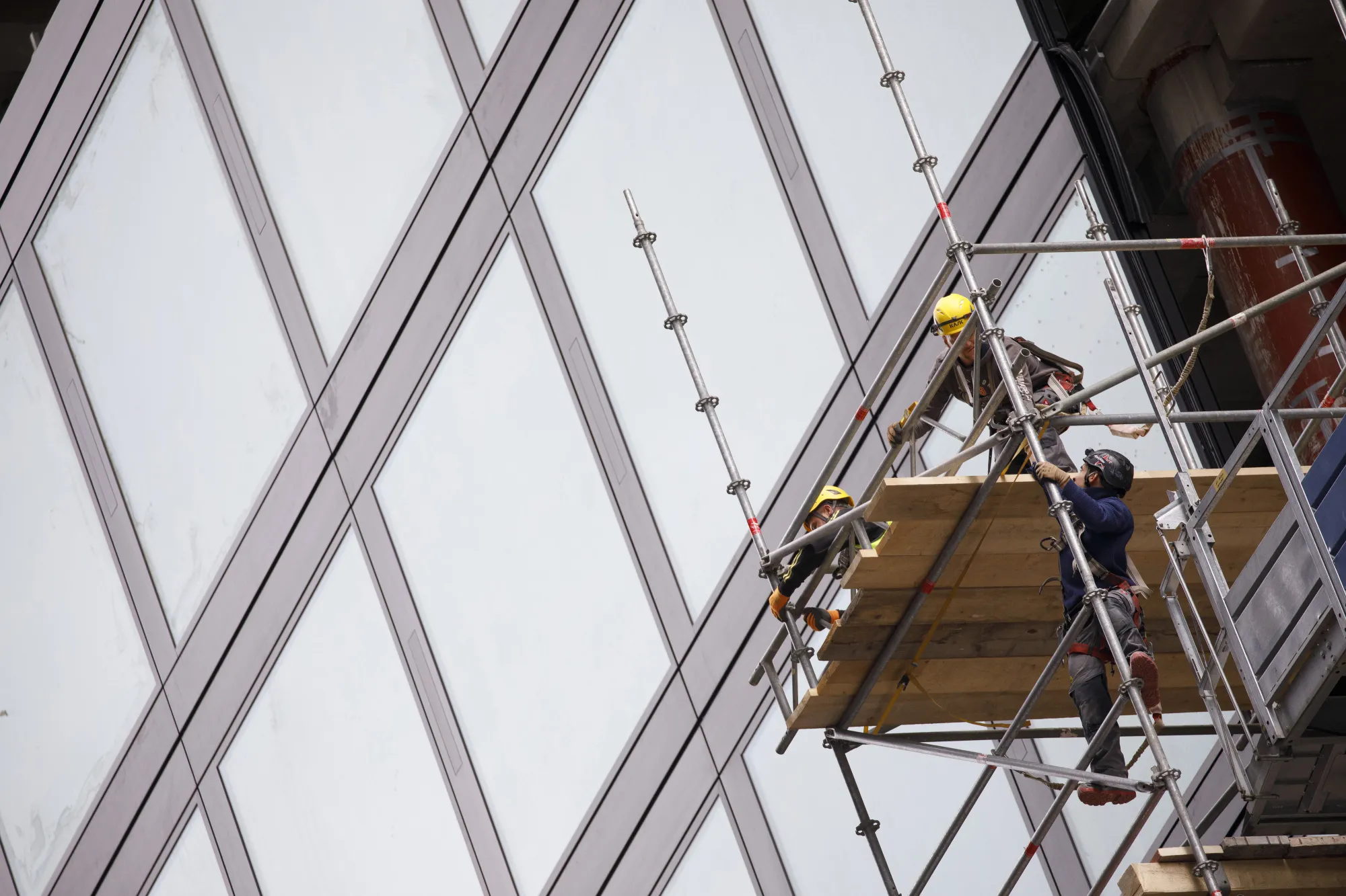 Construction Inside Omniturm Tower As German Residential Property Prices Rise At Fastest Pace In Decades
