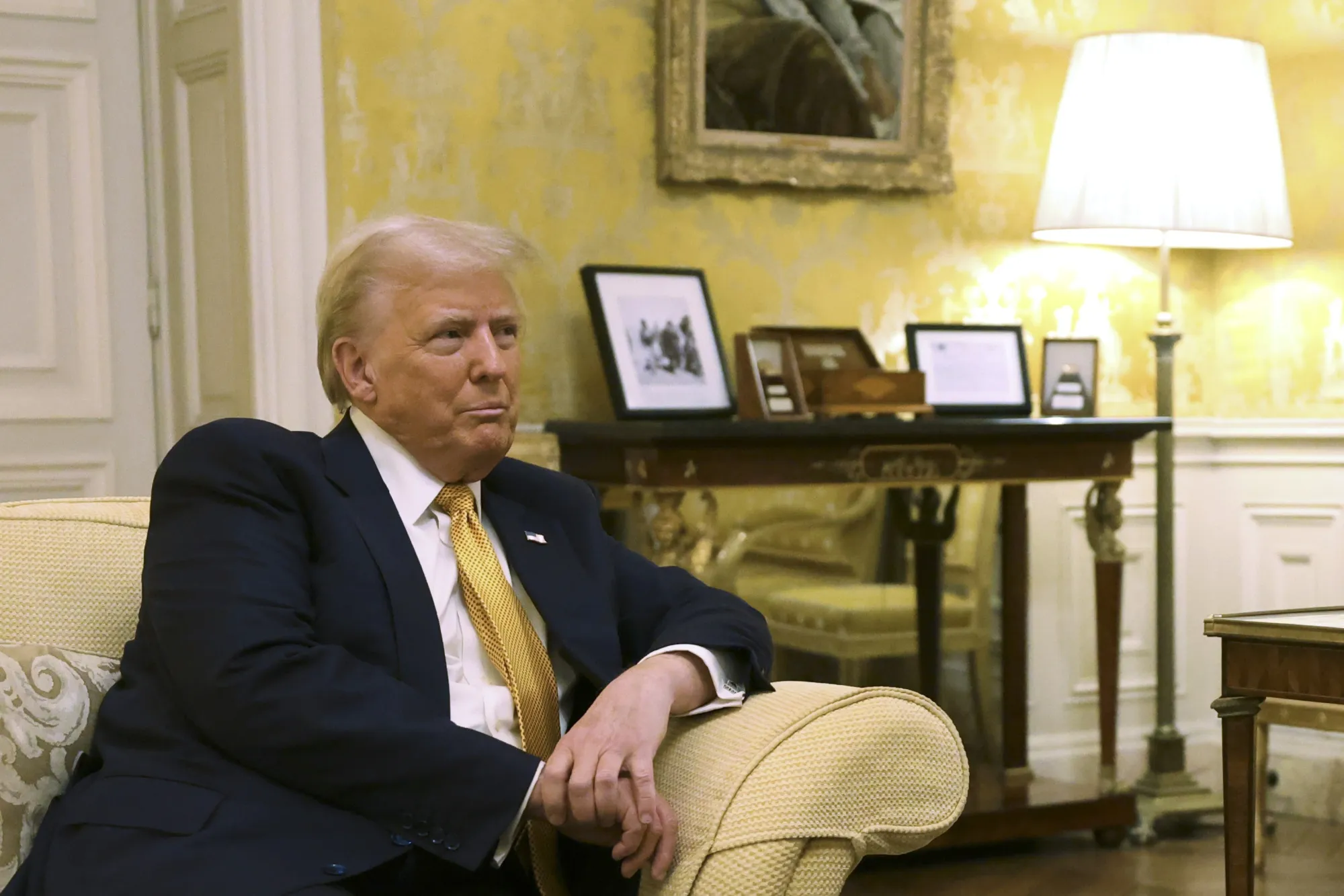 Donald Trump at the UK Ambassador's Residence in Paris, on Dec. 7.