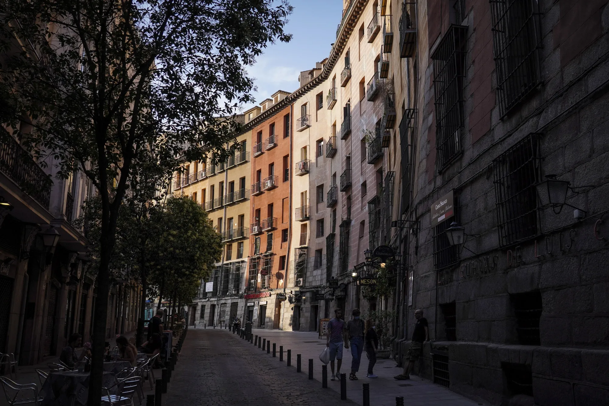 Residential apartment blocks in Madrid.