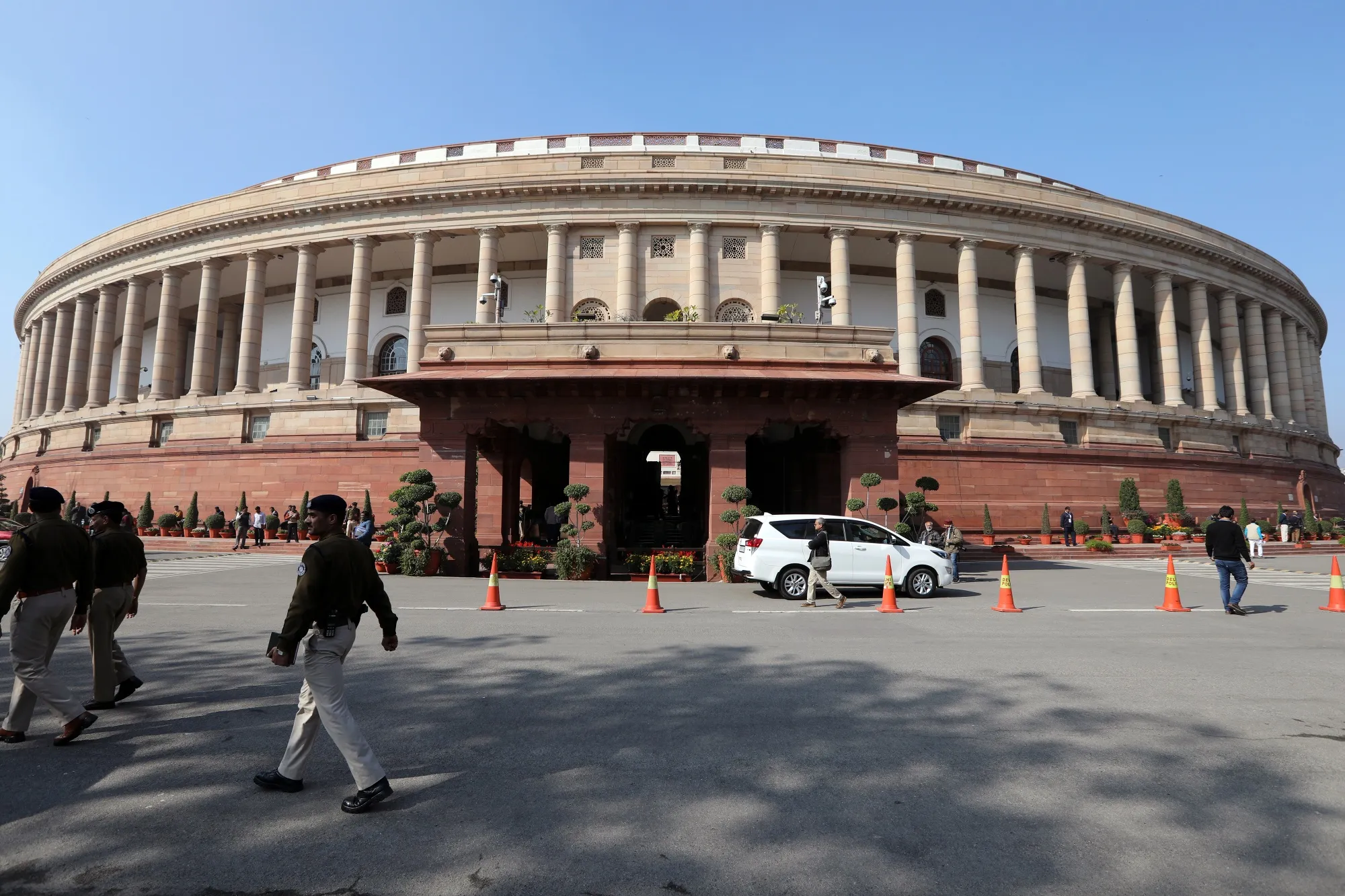The Parliament House in New Delhi.​