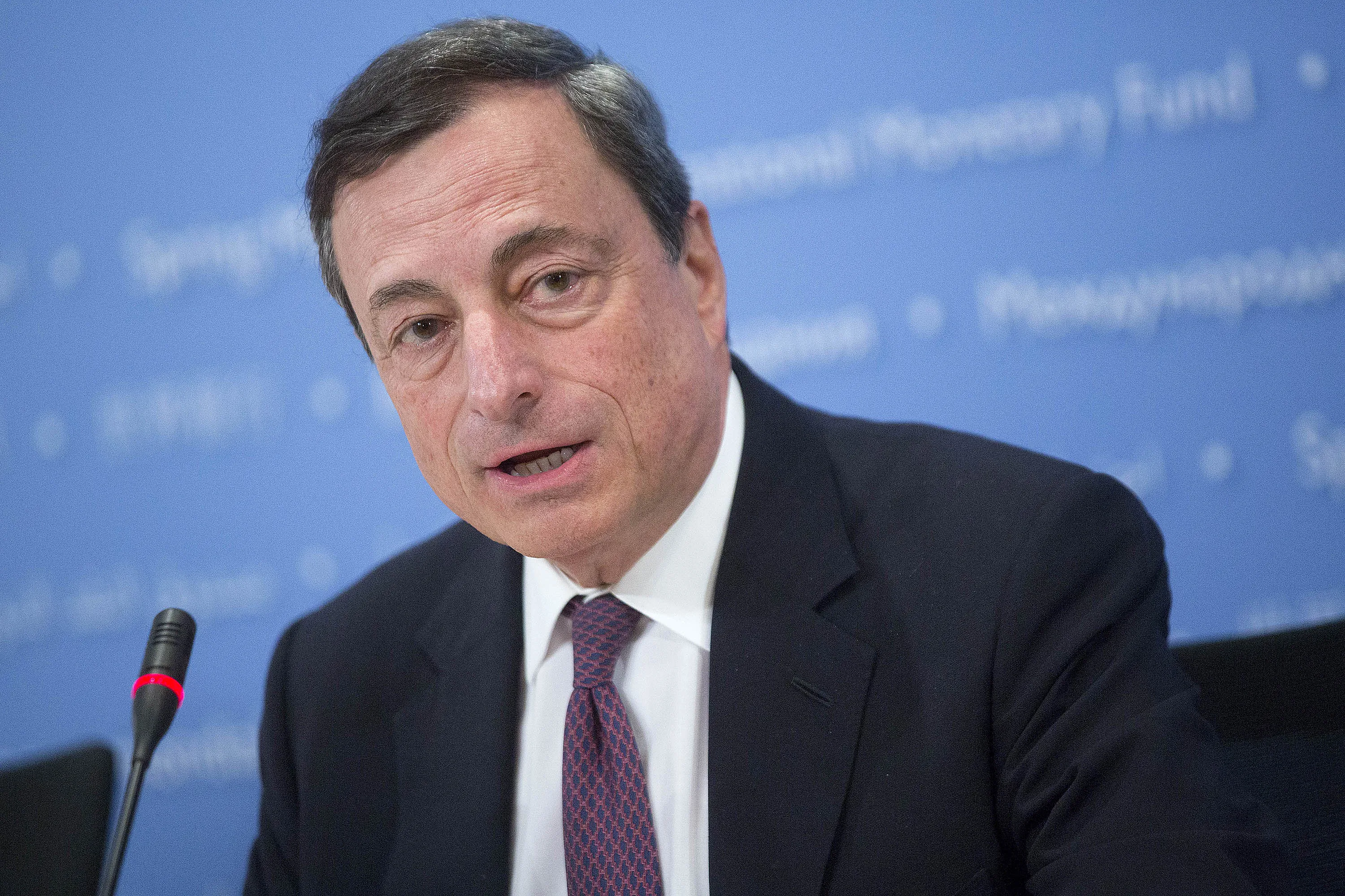 Mario Draghi, president of the European Central Bank, played down talk of an early end to QE after the Governing Council’s April 15 policy meeting.
