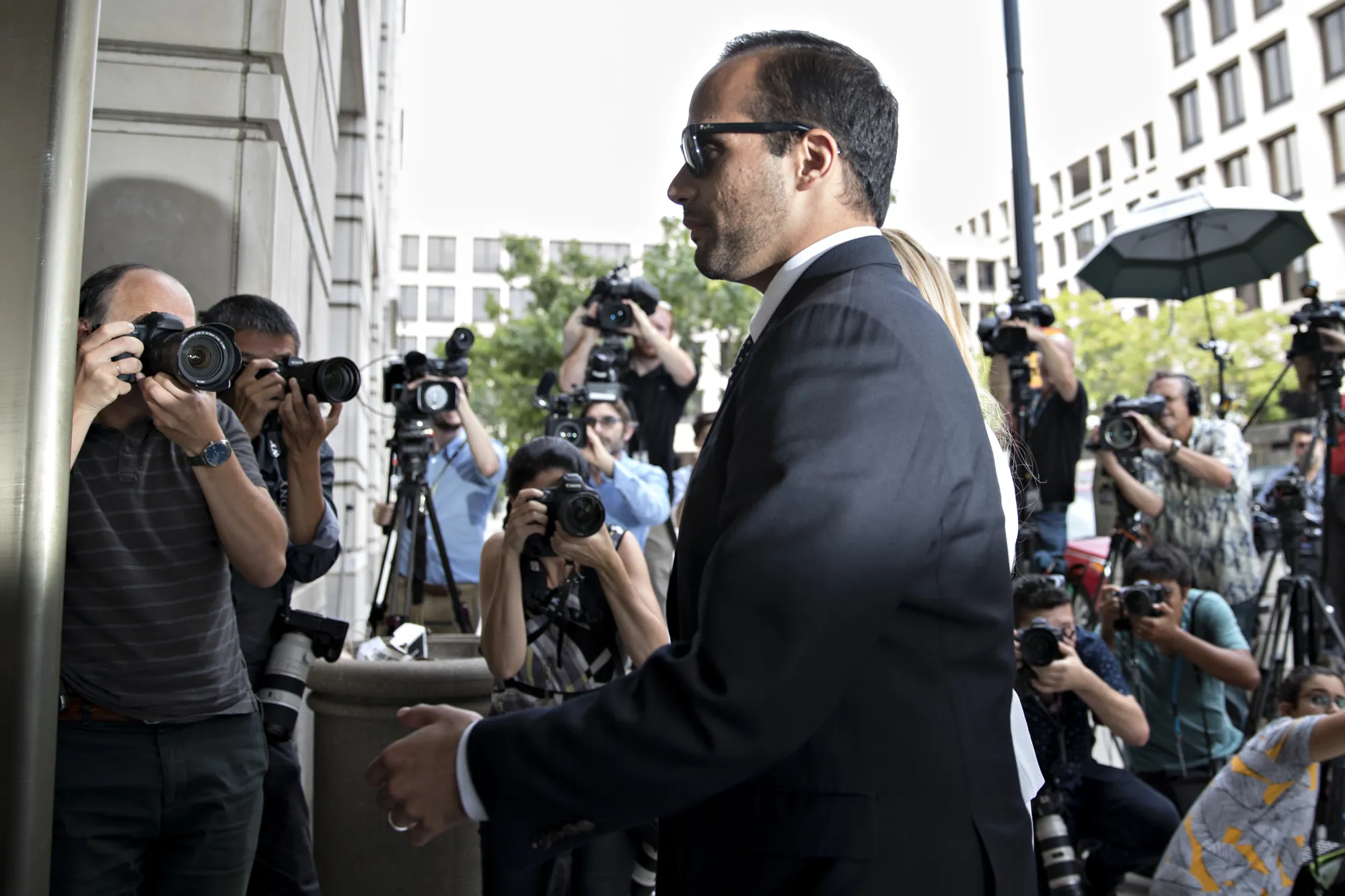George Papadopoulos arrives for sentencing at federal court in Washington, D.C., on&nbsp;Sept. 7, 2018.&nbsp;