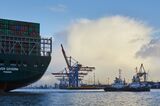 Hamburg Port Shipping Operations Ahead of German GDP Figures 