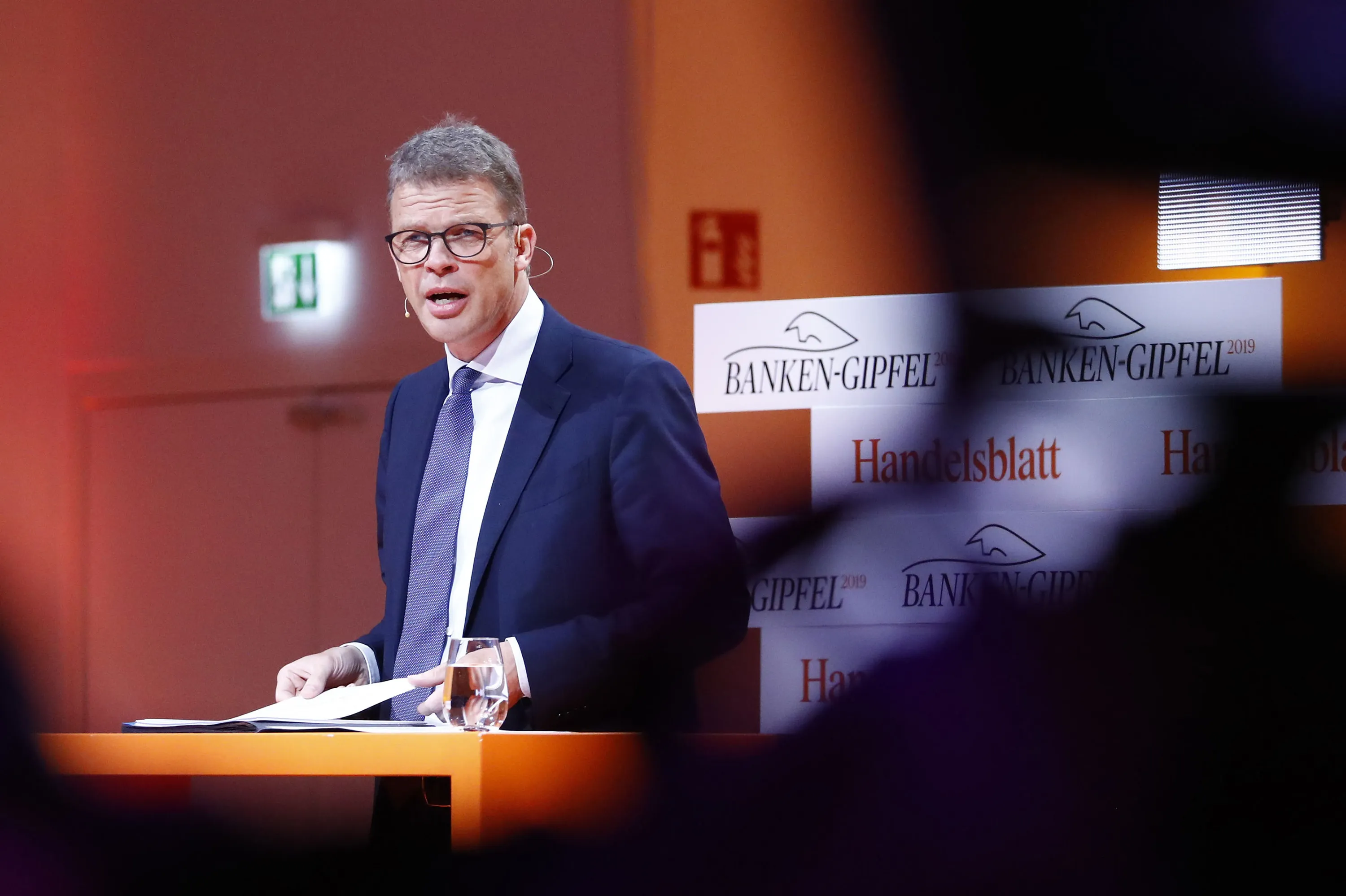 Christian Sewing at the Handelsblatt Banking Summit in Frankfurt on Sept. 4.
