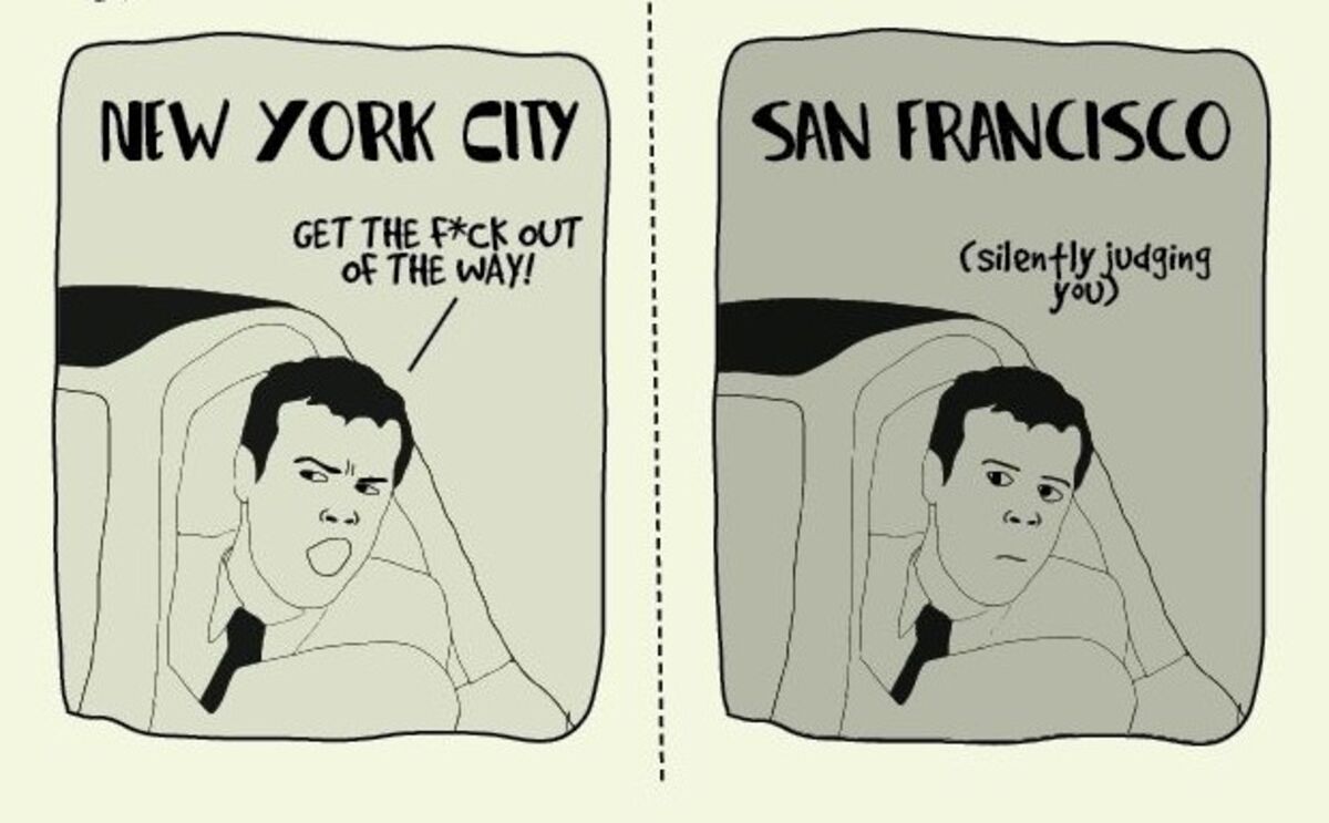 A Comedian Settles New York Vs San Francisco With Cheeky Cartoons Bloomberg