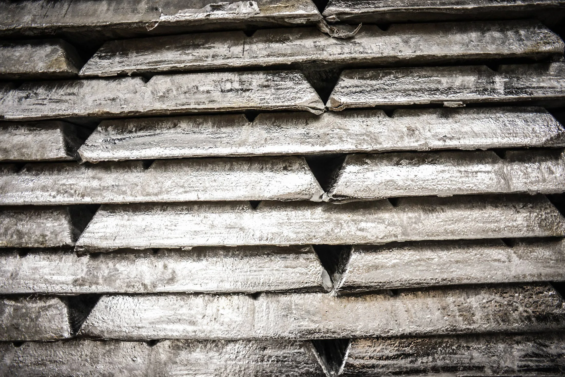 Bars of silver inside the Doe Run Peru smelter and refinery.
