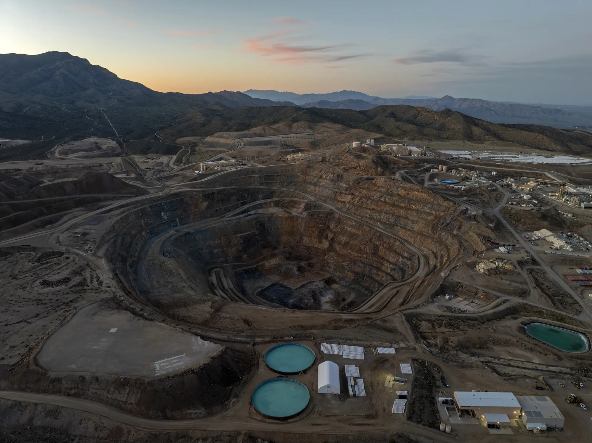 Photo of Mountain Pass rare earths mine in California.