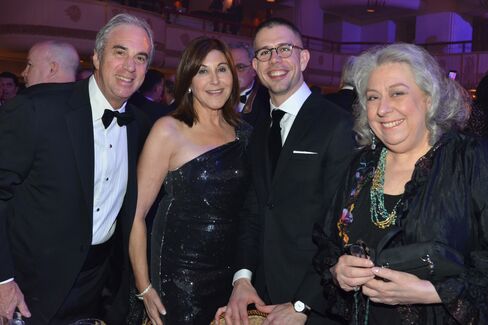 Jeff Barker of Bank of America, Wendy Barker, playwright Stephen Karam and actress Jayne Houdyshell