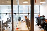 Office space in the WeWork Cos. co-working space in the City of London, U.K.