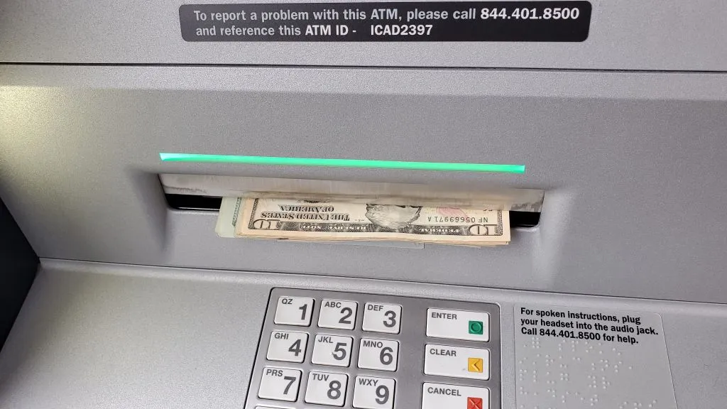 Cash can be deposited, too.