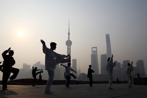 General Images Of Shanghai As The People's Bank of China Steps Up Support For Slowing Economy