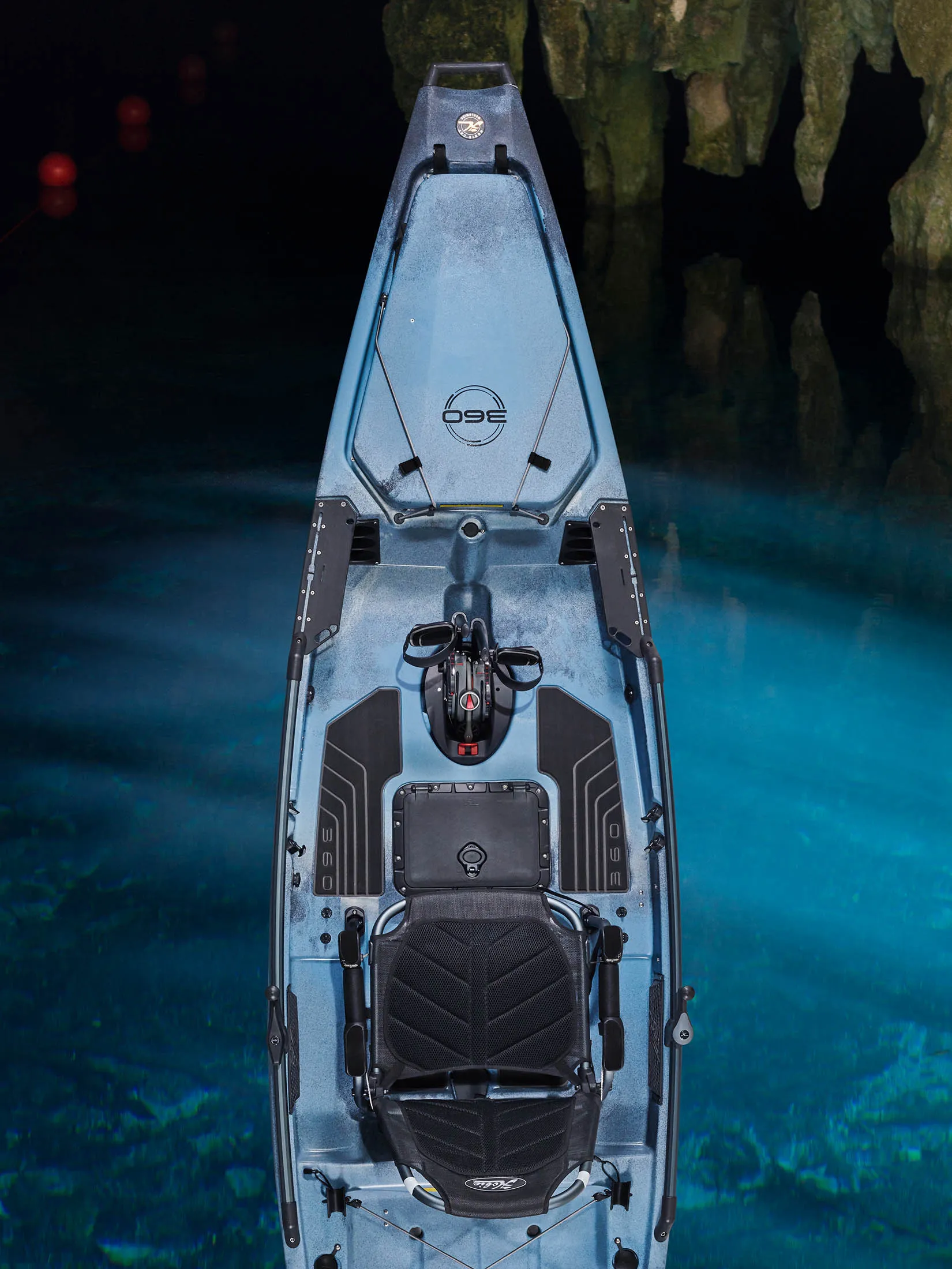 The Hobie Pro Angler fishing kayak&nbsp;with MirageDrive 360 technology.