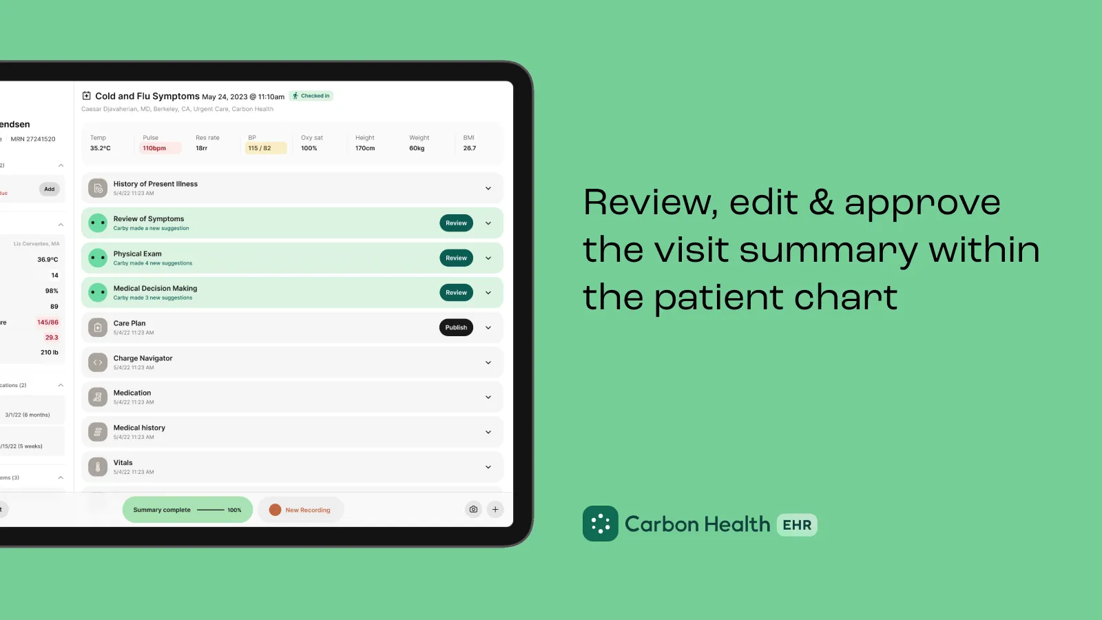 Audio recordings of patient appointments are used to generate a medical chart&nbsp;for doctors to finalize.