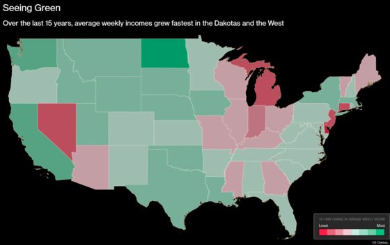 Seeing Green: Wide Divergence in Wage Growth Across U.S.