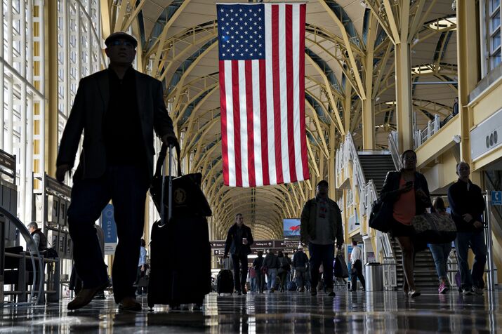 Travelers At Reagan National Airport Ahead Of The Thanksgiving Holiday