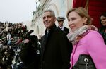 Chicago Mayor Rahm Emanuel with his wife, Amy Rule, at Barack Obama's second inauguration in 2013.