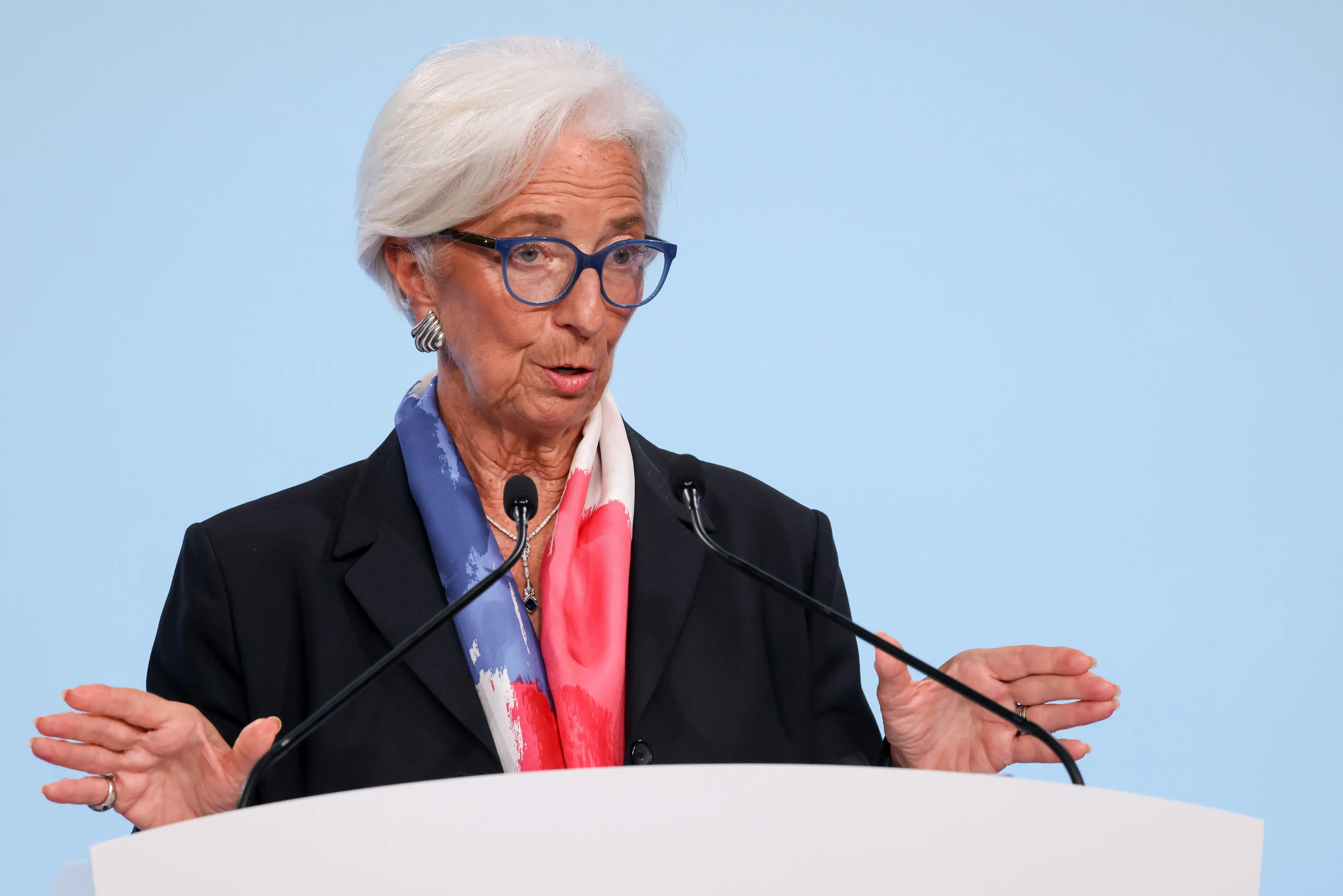 European Central Bank Policy News Conference in Florence
