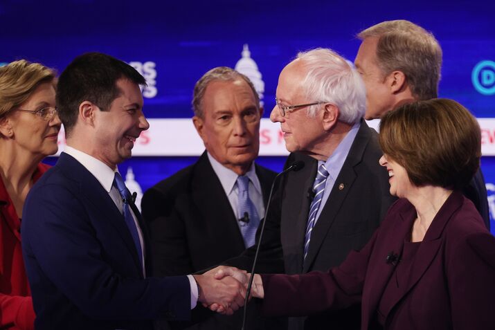Democratic Presidential Candidates Debate In Charleston Ahead Of SC Primary