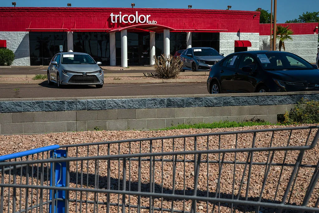 A Tricolor dealership in&nbsp;Arizona after the used car seller filed to liquidate in bankruptcy.&nbsp;
