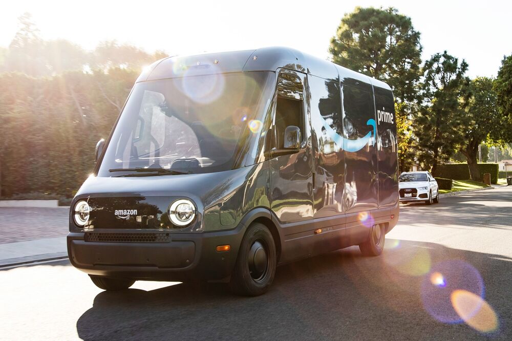 Amazon Amzn Starts Road Testing Rivian Automotive Electric Vans In Los Angeles Bloomberg