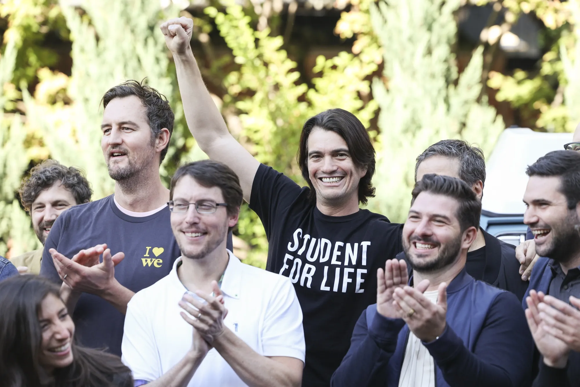 Adam Neumann, center, in 2021.