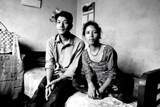 Dhong with his wife, Salome