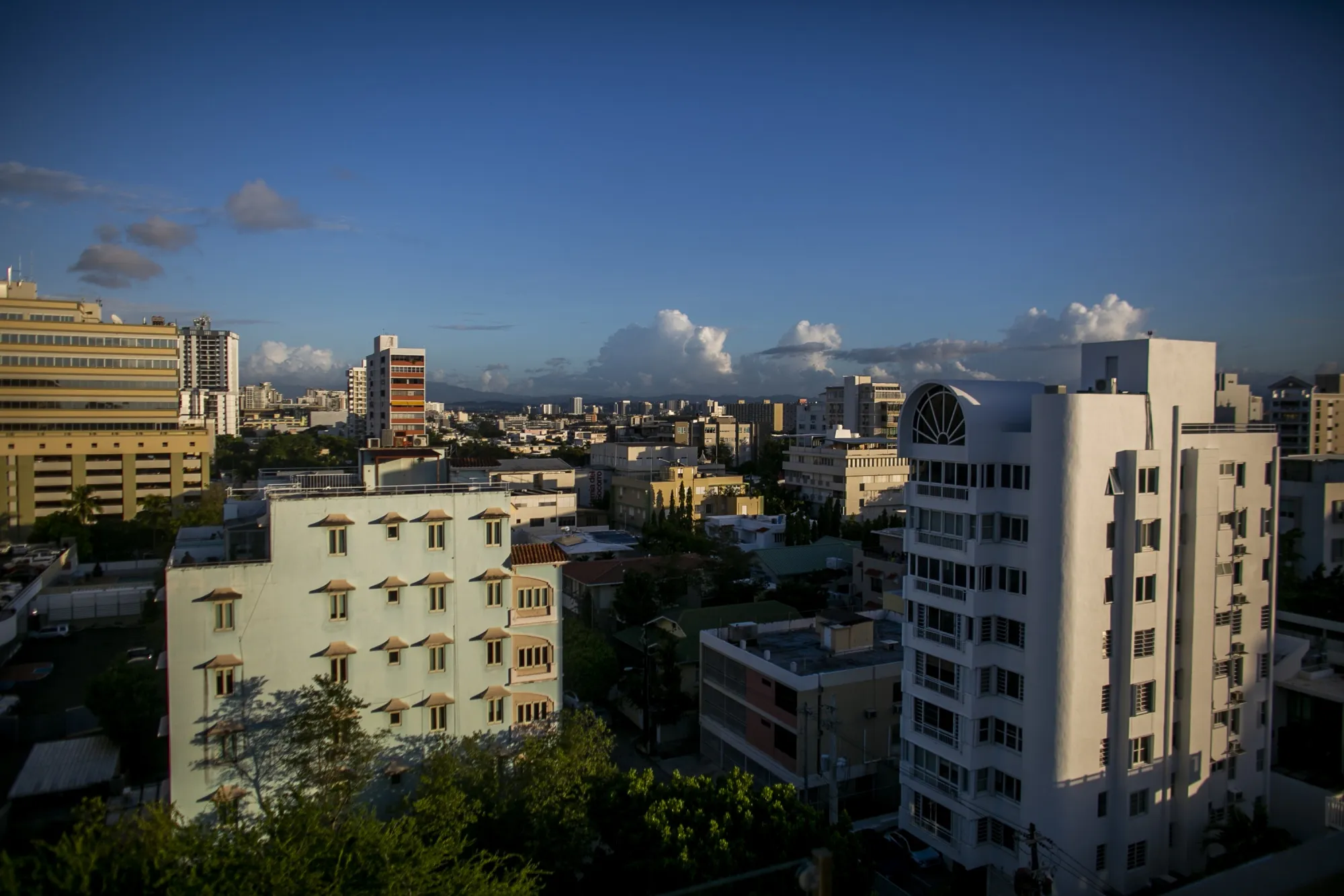 Residential buildings in the Miramar neighborhood of Santurce, San Juan, Puerto Rico.
