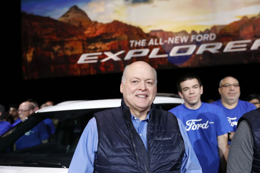 Jim Hackett, president and chief executive officer of Ford Motor Co., attends the 2020 Ford Explorer reveal event in Detroit.