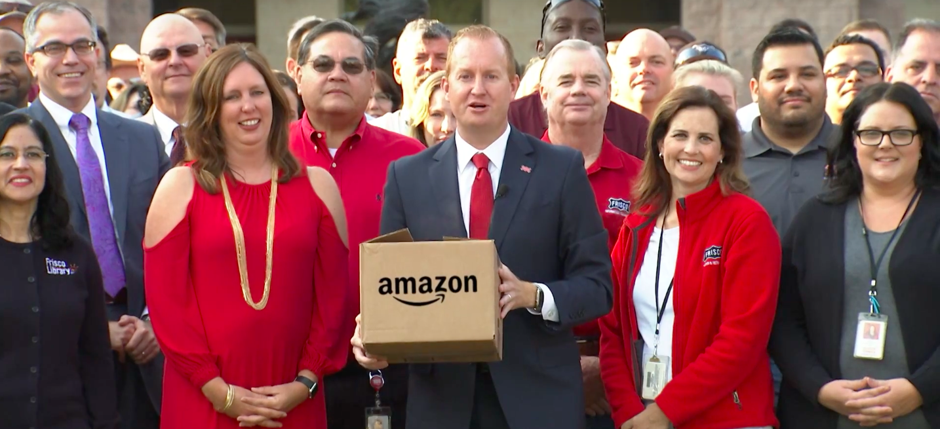 A screenshot from Frisco's Amazon bid video, &quot;Frisco is Primed for #HQ2&quot;.