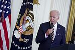 US President Joe Biden speaks before signing S. 3373, the Sergeant First Class Heath Robinson Honoring our Promises to Address Comprehensive Toxics (PACT) Act of 2022, in the East Room of the White House in Washington, D.C., US, on Wednesday, Aug. 10, 2022.