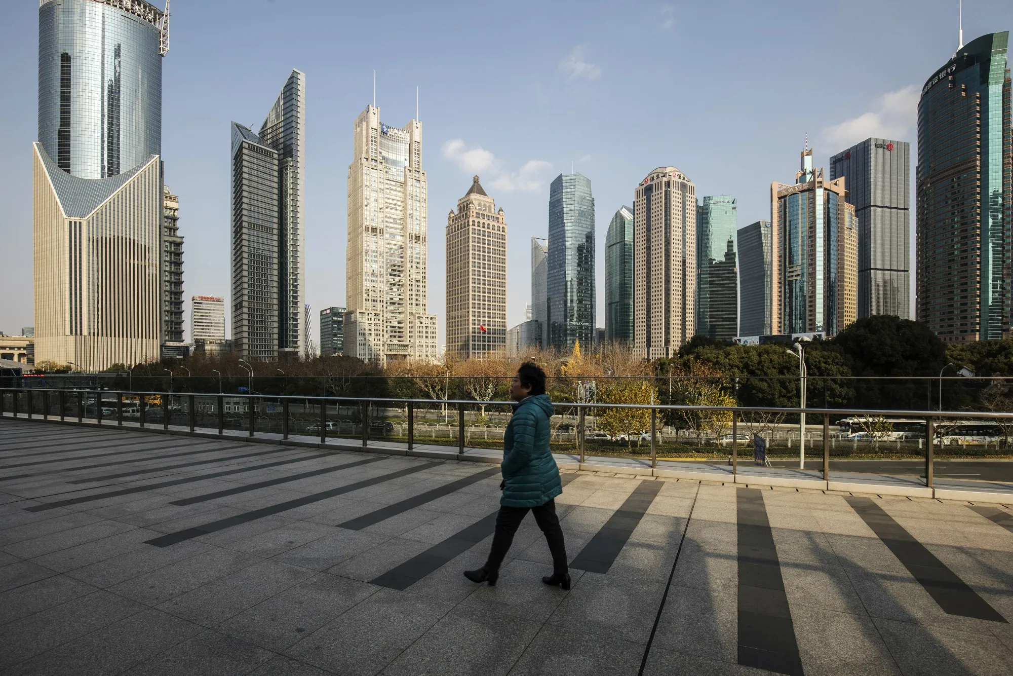 Pudong's Lujiazui Financial District in Shanghai.