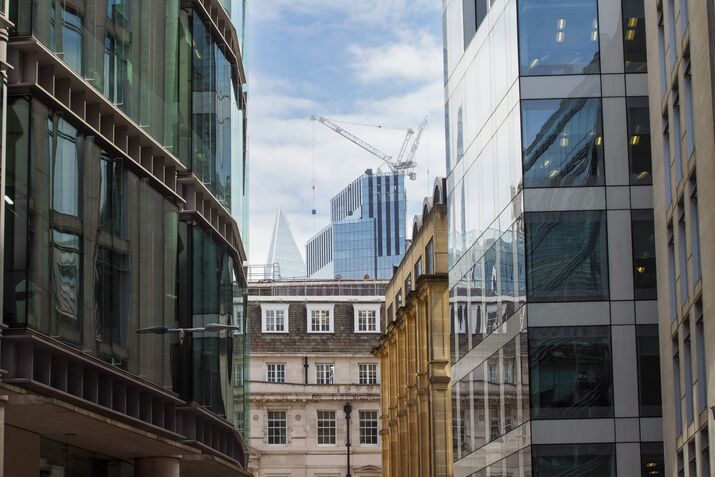 Square Mile Financial District In The City Of London