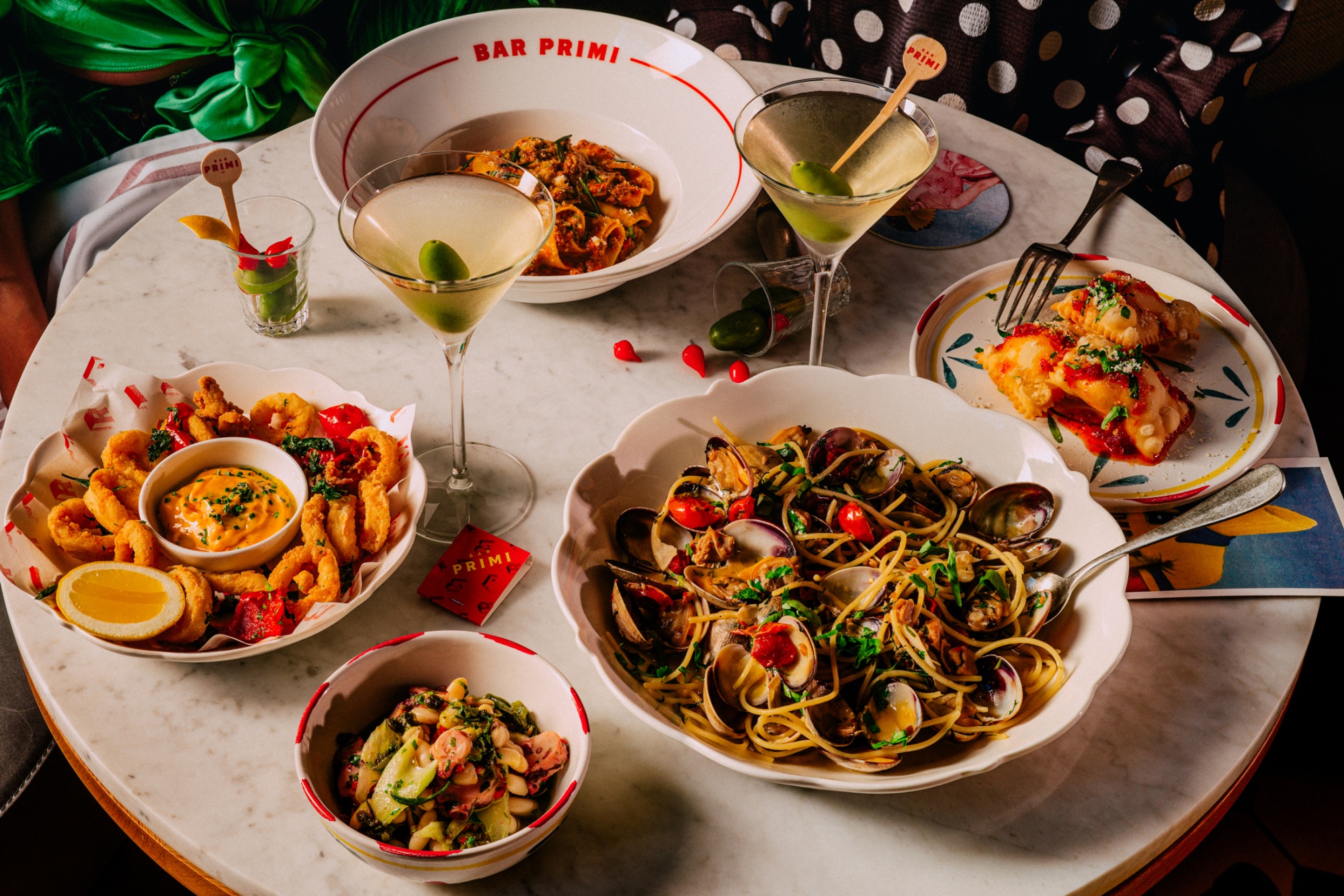 From calamari to pasta with clams, some hits at Bar Primi. For Knicks fans, the restaurant has the added benefit of being across the street from Madison Square Garden.